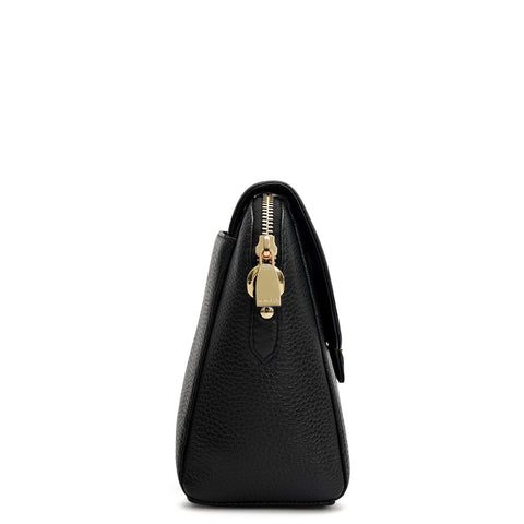 Small Wax Leather Sling - Black