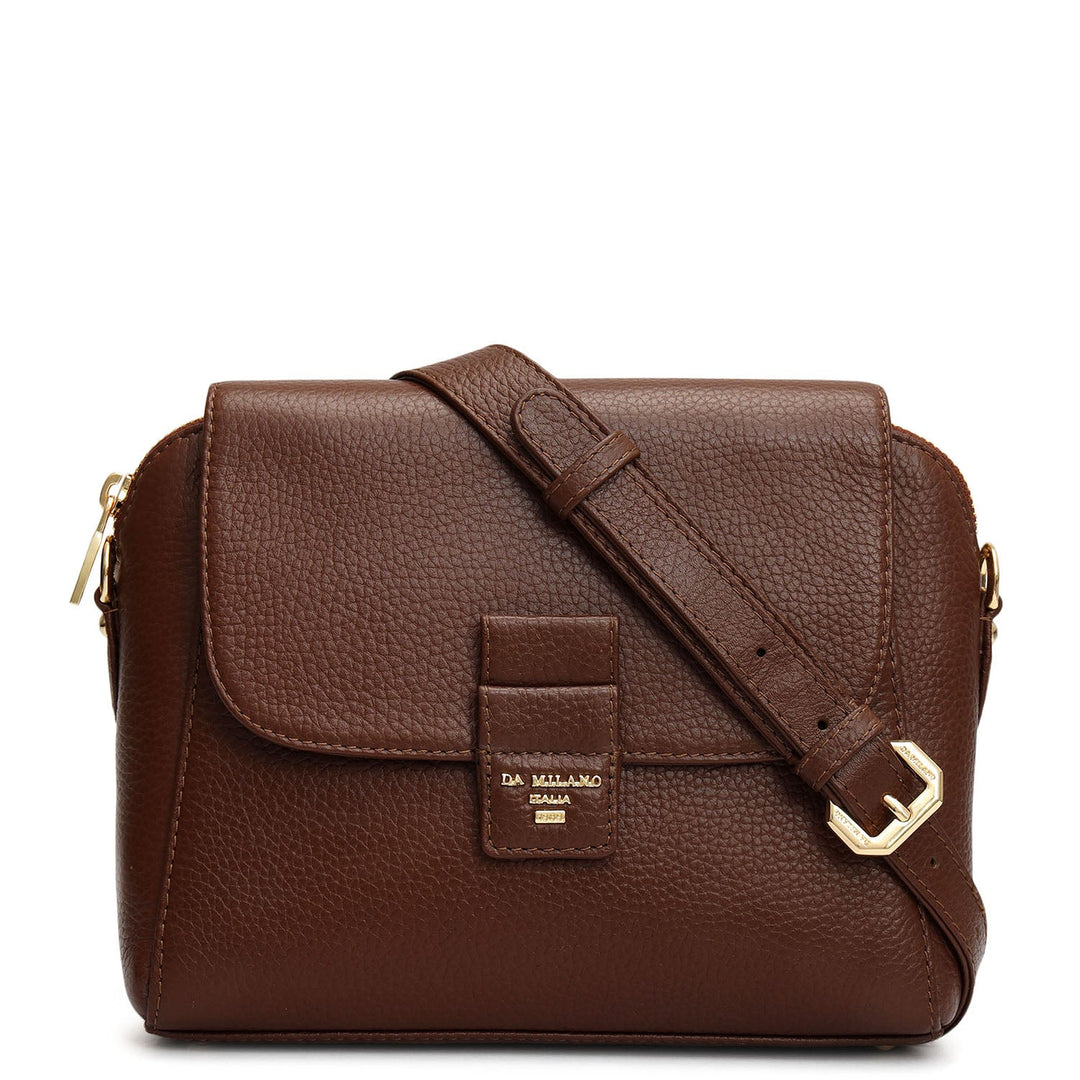 Small Wax Leather Sling - Espresso