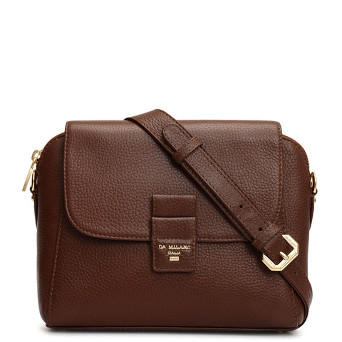 Small Wax Leather Sling - Espresso