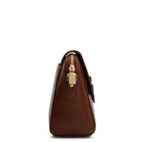 Small Wax Leather Sling - Espresso