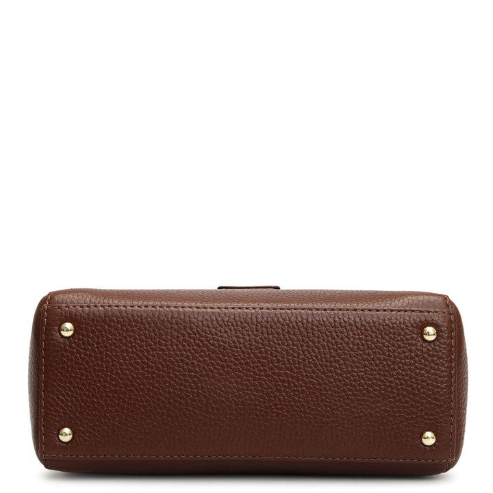 Small Wax Leather Sling - Espresso