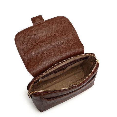 Small Wax Leather Sling - Espresso