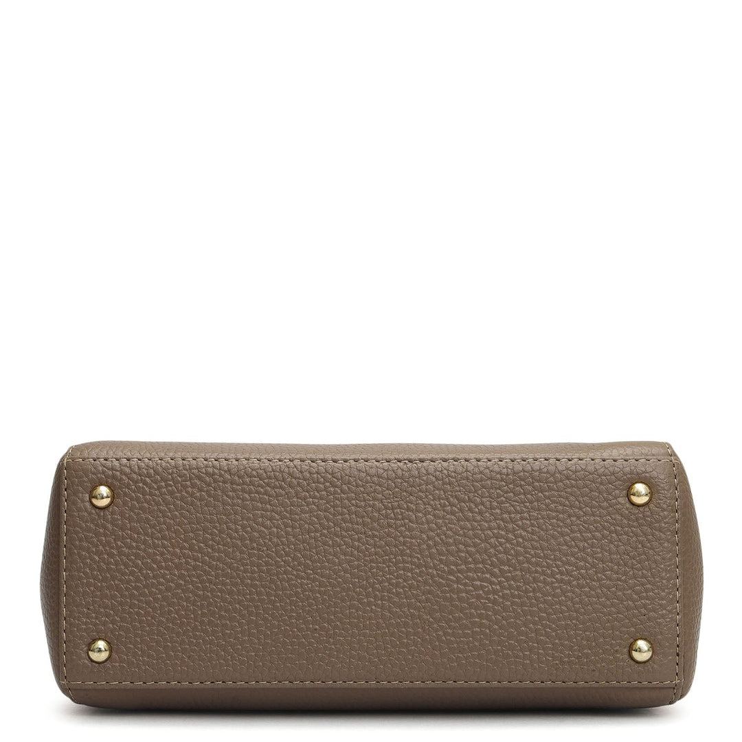 Small Wax Leather Sling - Smoke Grey