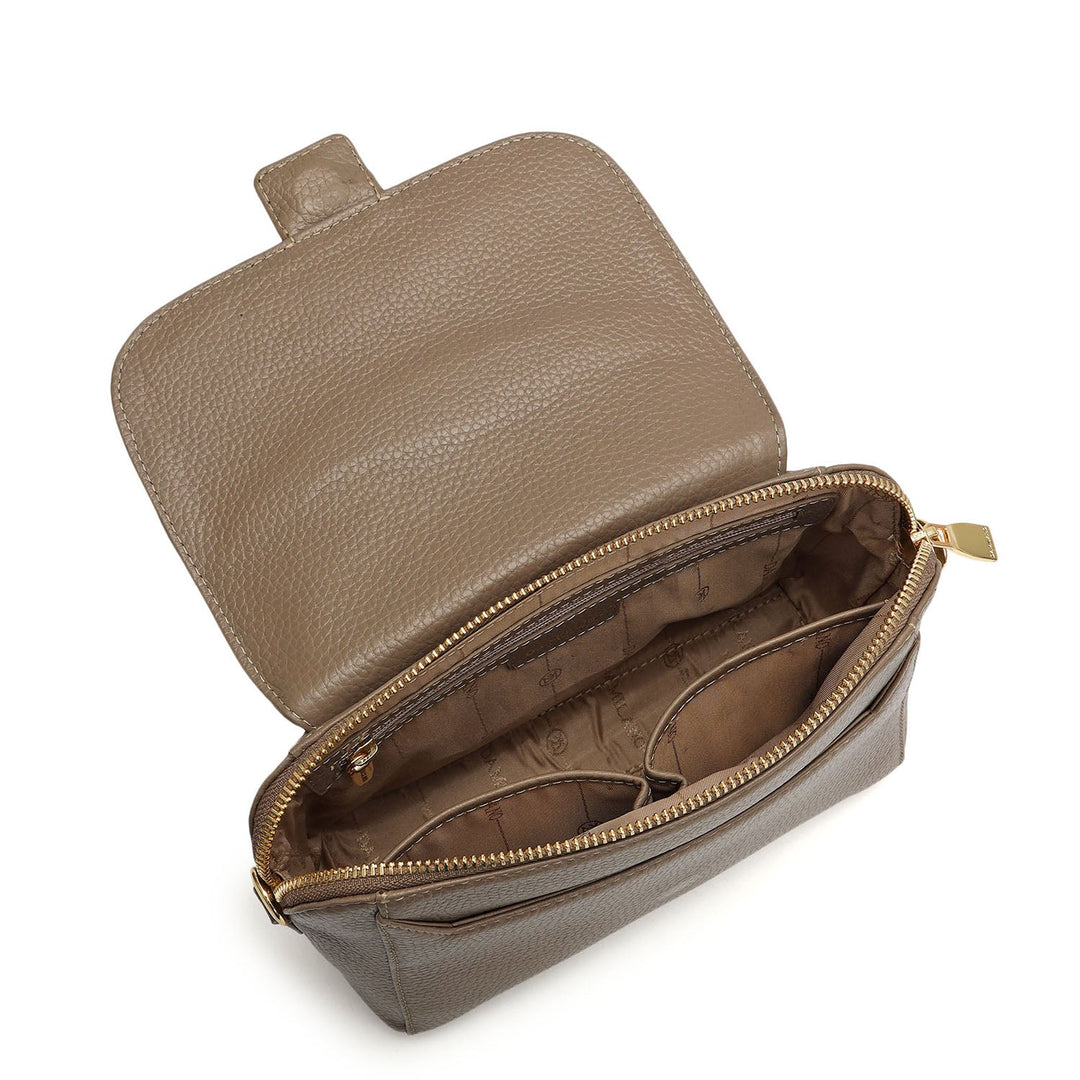 Small Wax Leather Sling - Smoke Grey