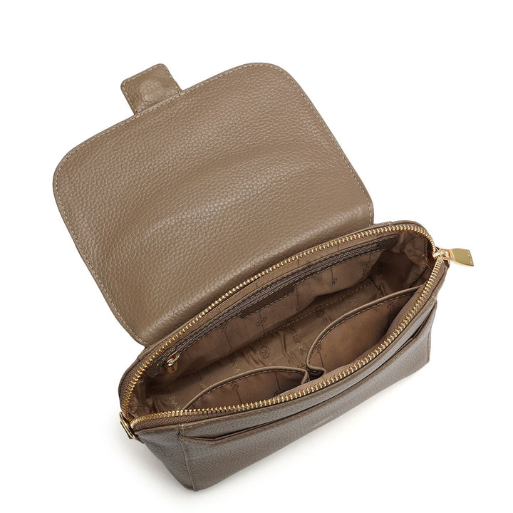 Small Wax Leather Sling - Smoke Grey