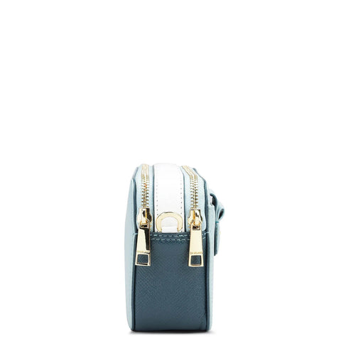 Small Franzy Leather Sling Bag - Cloud Blue