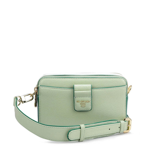 Small Franzy Leather Sling Bag - Mint