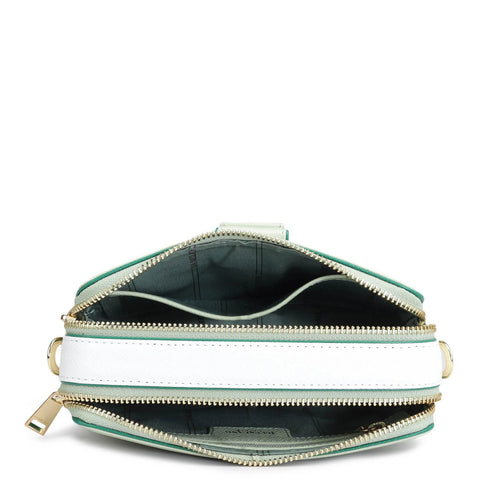 Small Franzy Leather Sling Bag - Mint