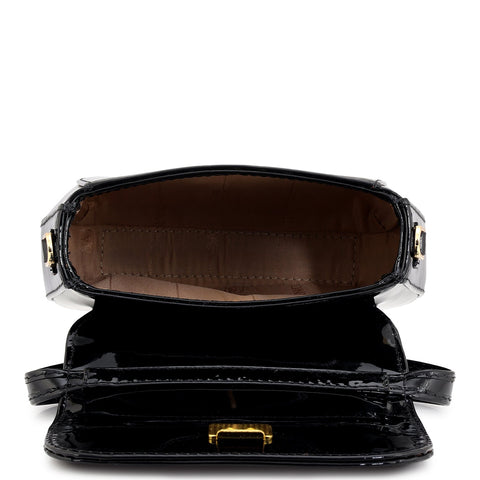 Small Patent Leather Sling - Black