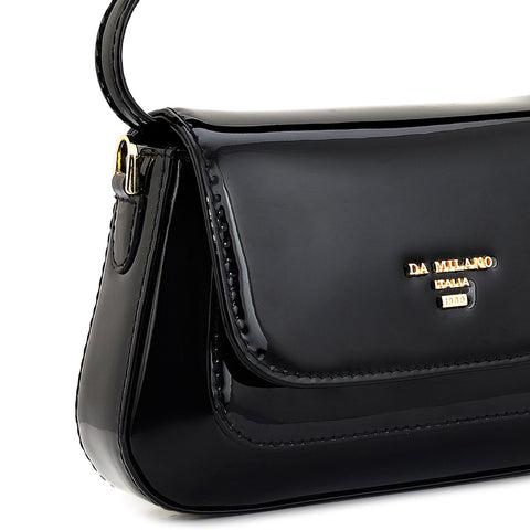 Small Patent Leather Sling - Black