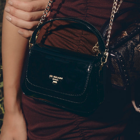 Small Patent Leather Sling - Black