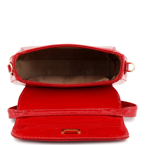 Small Patent Leather Sling - Red