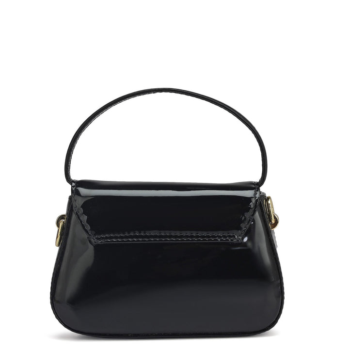 Small Patent Leather Satchel - Black