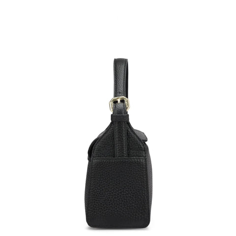 Small Wax Leather Sling - Black
