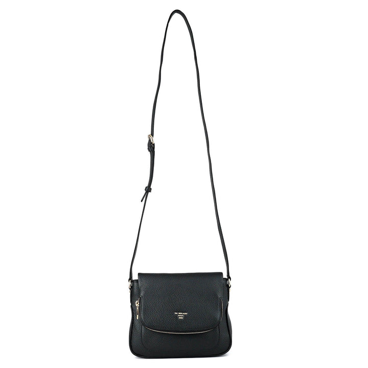 Small Wax Leather Sling - Black
