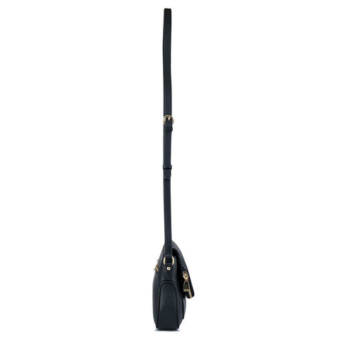 Small Wax Leather Sling - Black