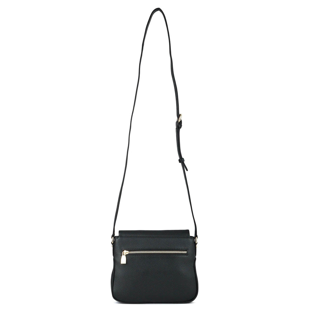 Small Wax Leather Sling - Black