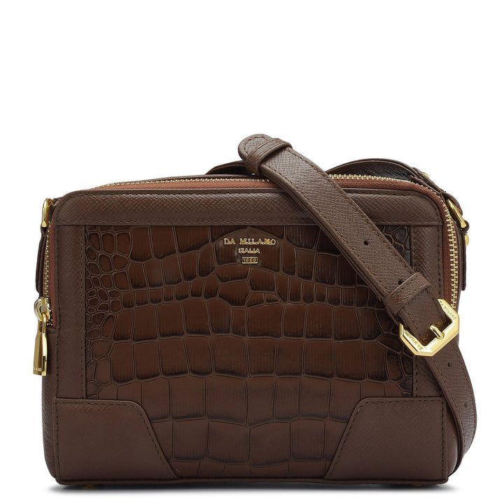 Small Croco Franzy Leather Sling - Date