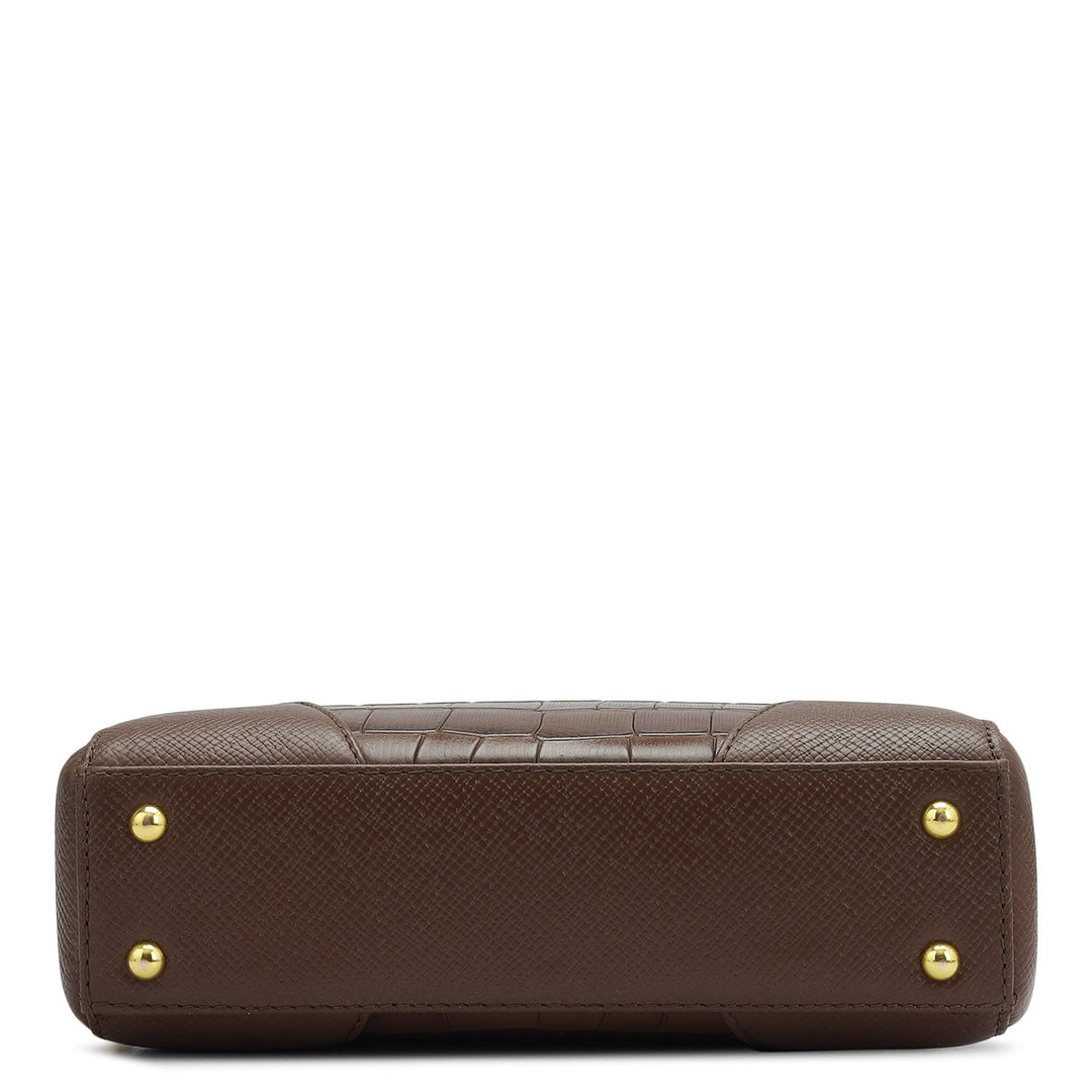 Small Croco Franzy Leather Sling - Date