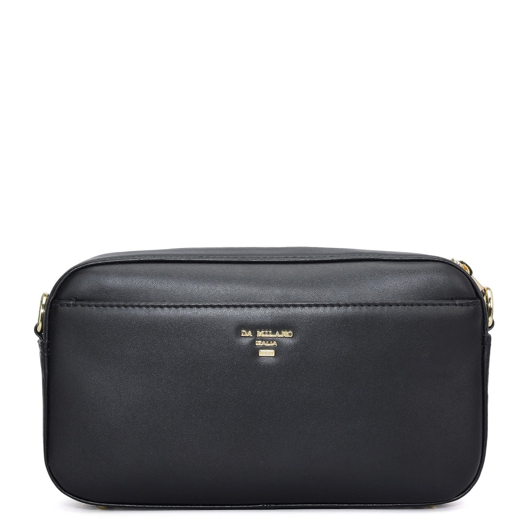 Mini Plain Leather Sling - Black