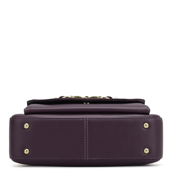 Mini Plain Leather Sling - Grapevine