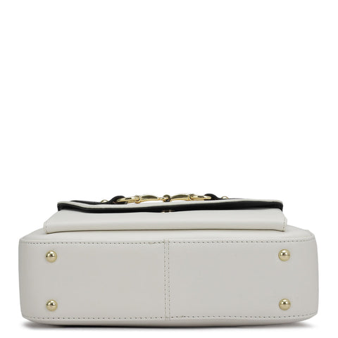 Mini Plain Leather Sling - Snow