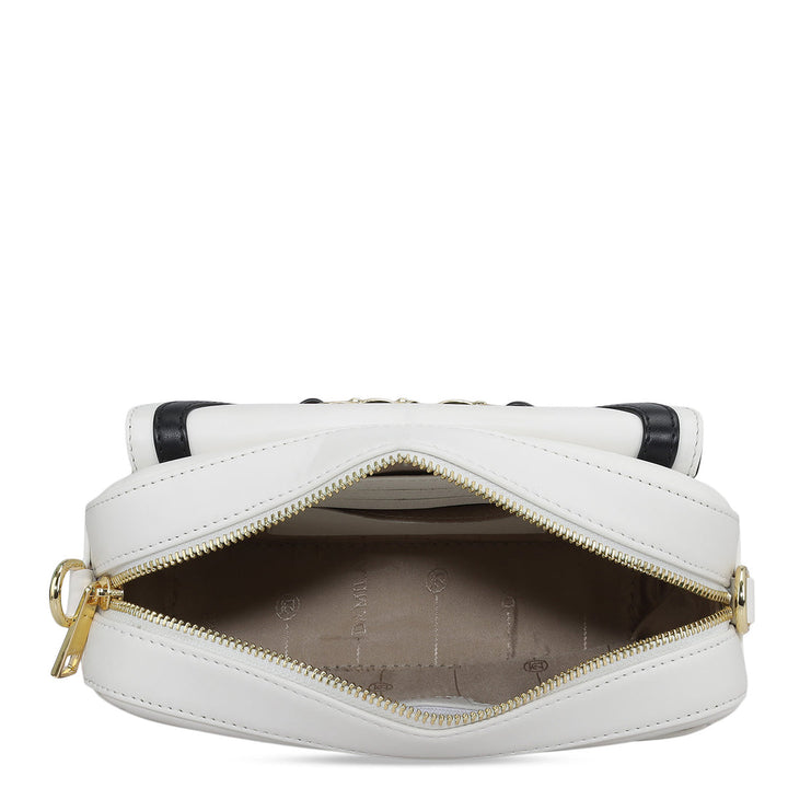 Mini Plain Leather Sling - Snow