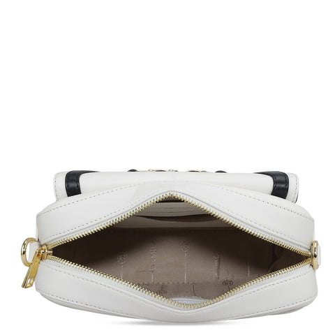 Mini Plain Leather Sling - Snow