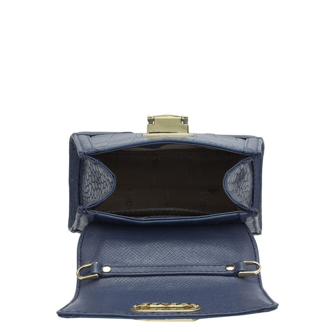 Small Croco Franzy Leather Sling - Stardust