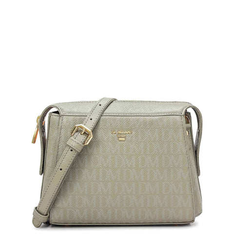 Small Monogram Leather Sling - Stone Grey