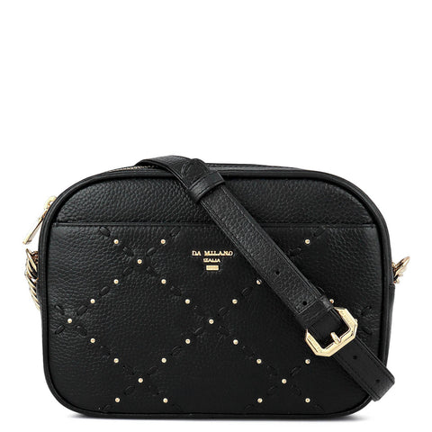 Serena Wax Leather Sling - Black