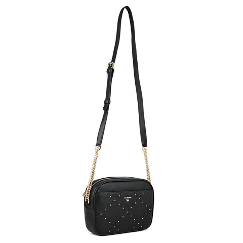 Serena Wax Leather Sling - Black