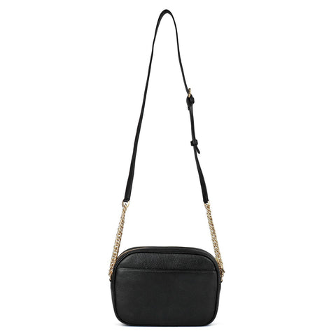 Serena Wax Leather Sling - Black