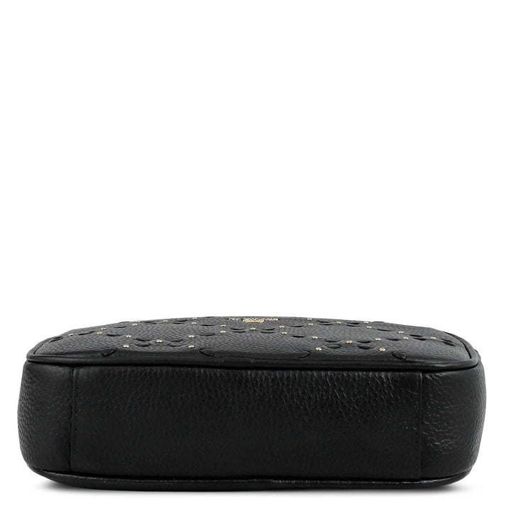 Serena Wax Leather Sling - Black