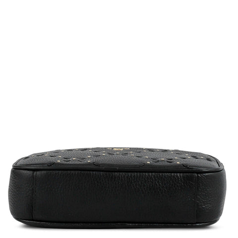 Serena Wax Leather Sling - Black