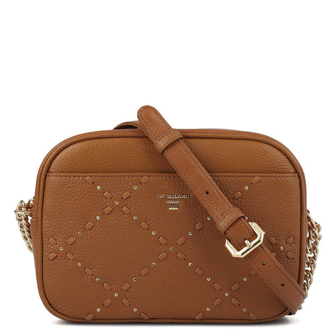 Serena Wax Leather Sling - Caramel