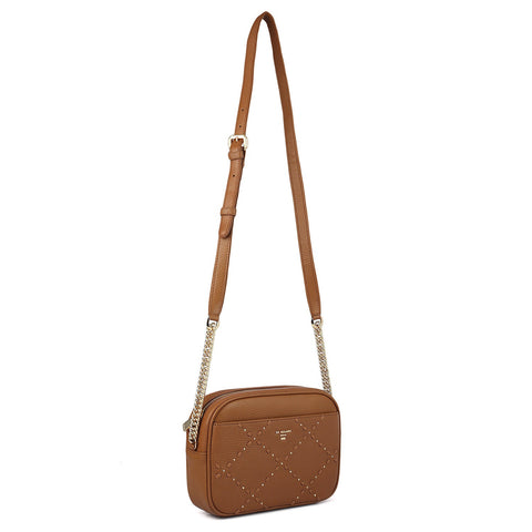 Serena Wax Leather Sling - Caramel