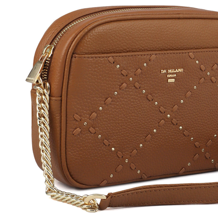 Serena Wax Leather Sling - Caramel