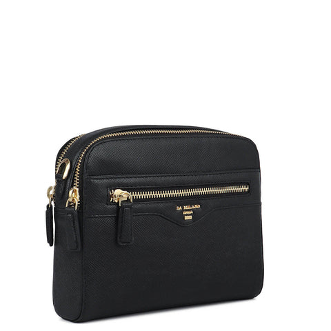 Small Franzy Leather Sling - Black