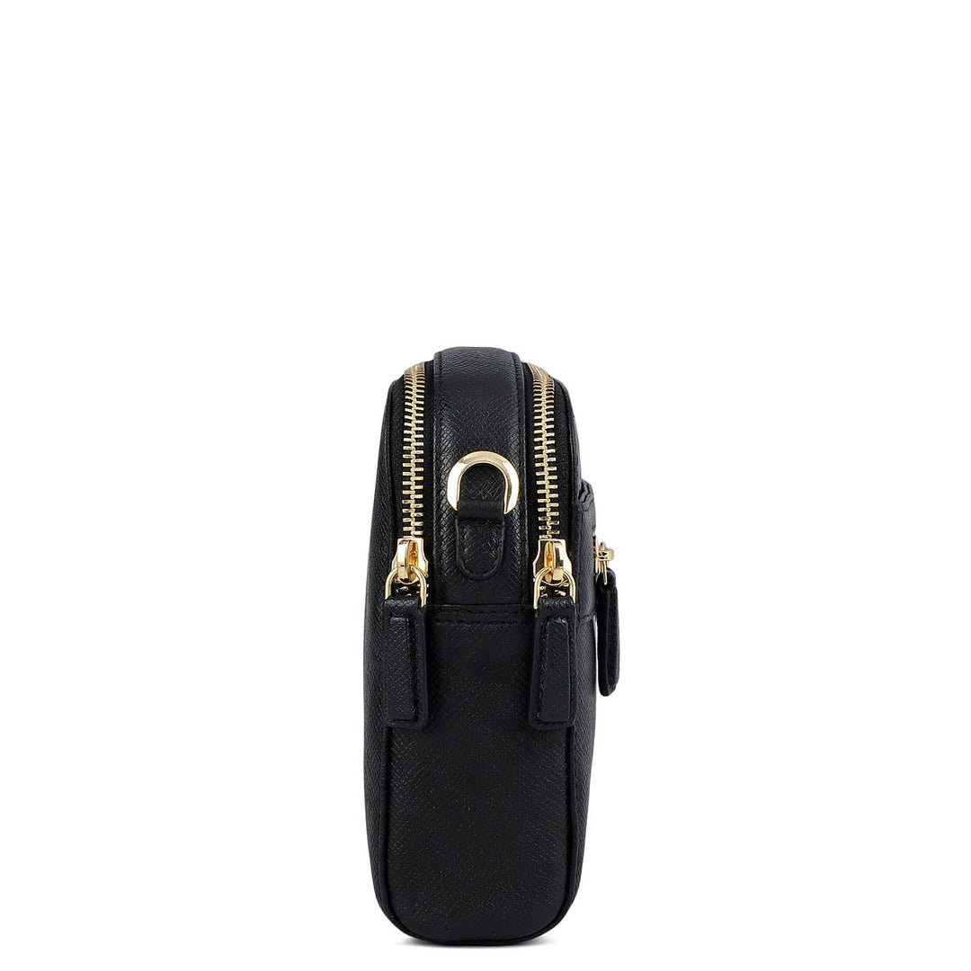 Small Franzy Leather Sling - Black