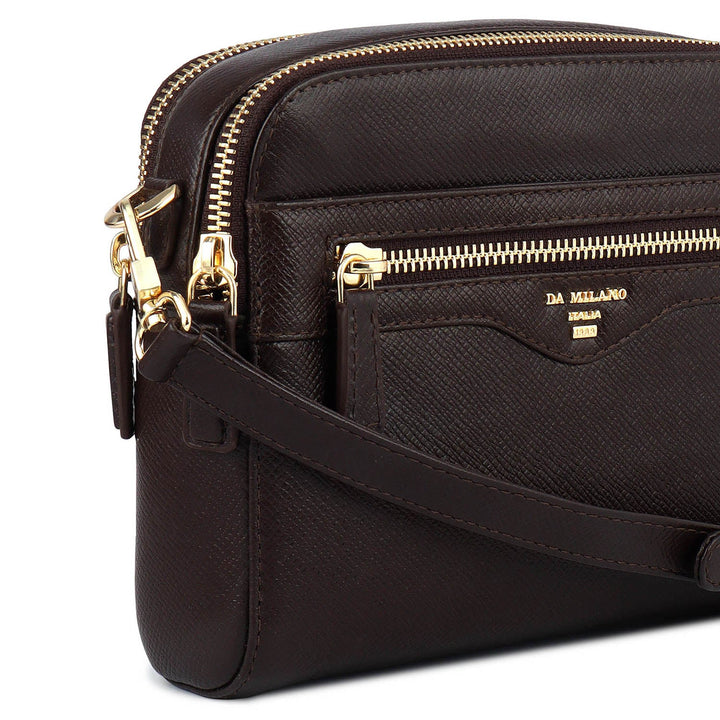 Small Franzy Leather Sling - Chocolate