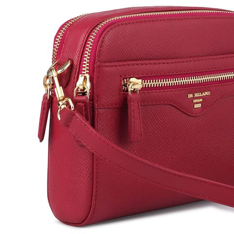 Small Franzy Leather Sling - Plumberry