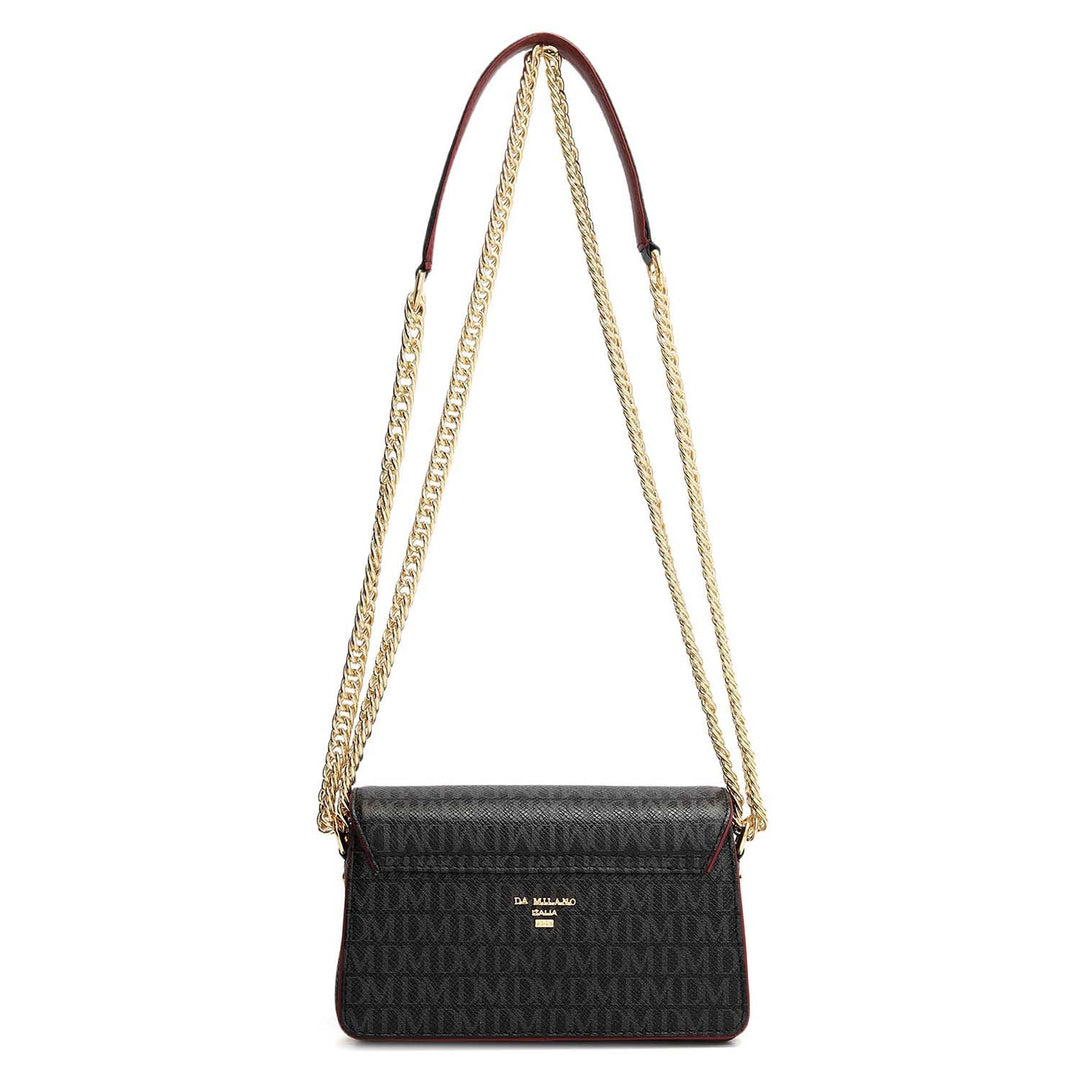 Small Monogram Plain Leather Sling - Black