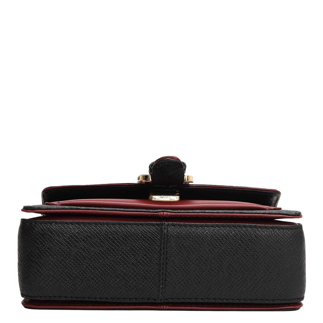 Small Monogram Plain Leather Sling - Black