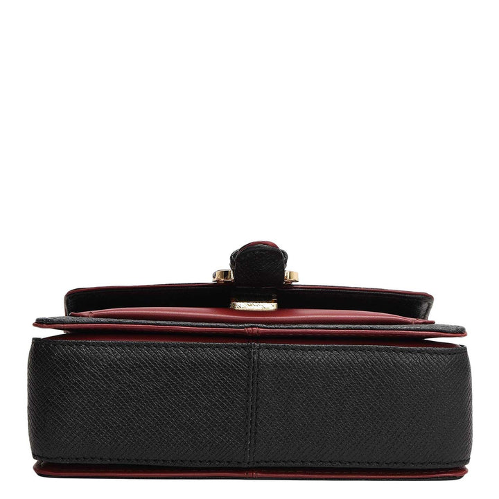 Small Monogram Plain Leather Sling - Black