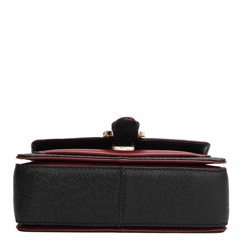 Small Monogram Plain Leather Sling - Black