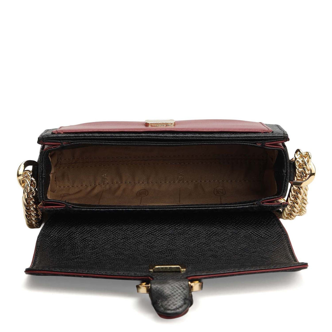 Small Monogram Plain Leather Sling - Black