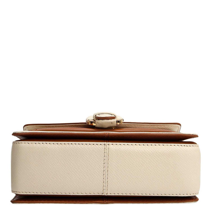 Small Monogram Leather Sling - Marshmallow