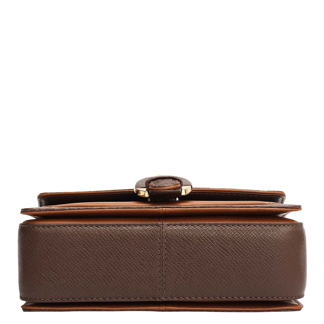 Small Monogram Leather Sling - Walnut