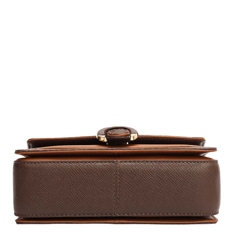 Small Monogram Leather Sling - Walnut